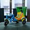 Wooden Rikshaw Cycle Kondapalli Handpainted Indian Showpiece for Home Restaurant Decoration Shelf Display Table Decor and Gifting Item